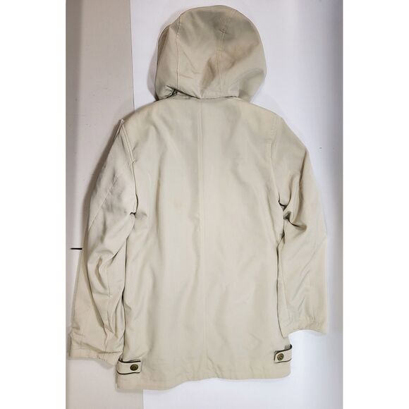 BRAEFAIR XS Tan All-Weather Jacket Hooded Plaid Lined Anorak Coat - Picture 3 of 10